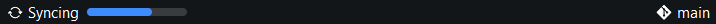 StatusBar with an inline progress bar — dark theme