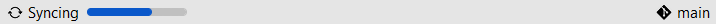 StatusBar with an inline progress bar — light theme