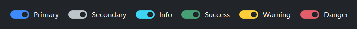 Switch accent colors — dark theme