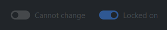 Switch disabled — dark theme