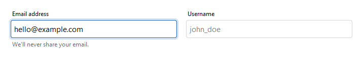 TextField demo — light theme