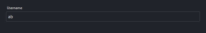 TextField validation — dark theme