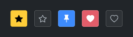 ToggleButton icon only — dark theme