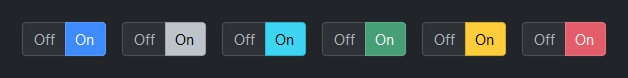 ToggleGroup accent colors — dark theme