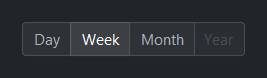 ToggleGroup with one option disabled — dark theme