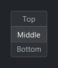 ToggleGroup vertical orientation — dark theme