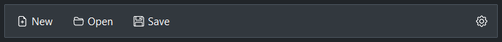 Toolbar with border and card surface — dark theme