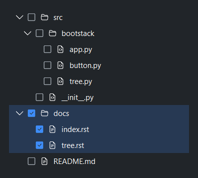 Tree multi-select cascade — dark theme