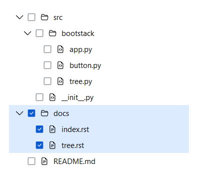 Tree multi-select cascade — light theme
