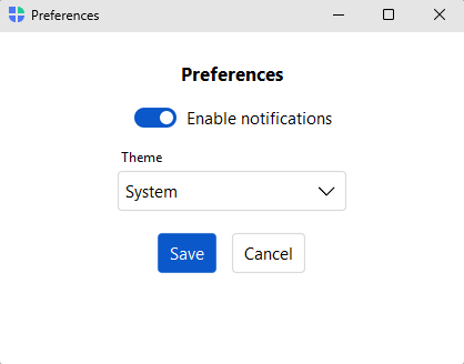A secondary bootstack window — light theme