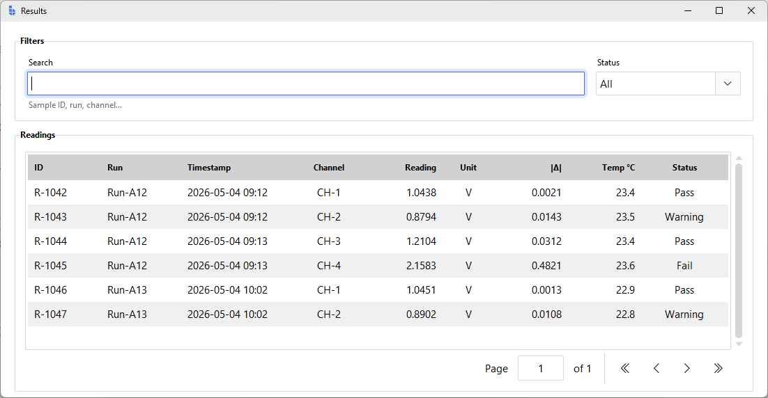 Results Browser