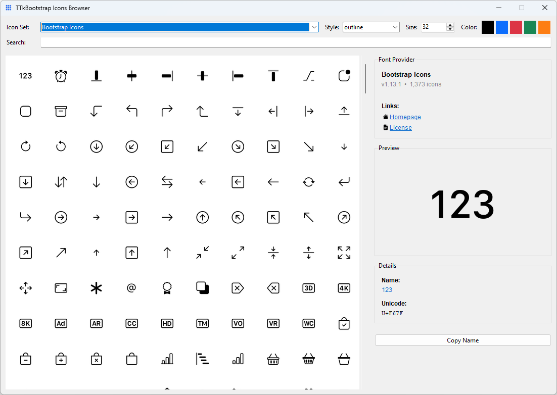 icon browser