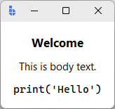 Widgets Typography
