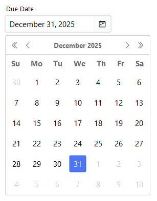 dateentry picker